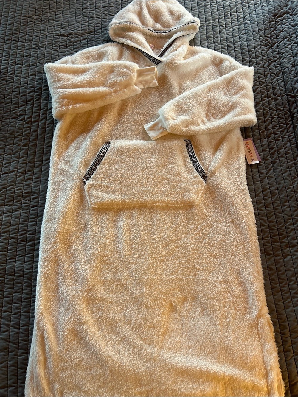 Joyspun Hooded Robe Blanket with Front Pocket